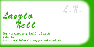 laszlo nell business card
